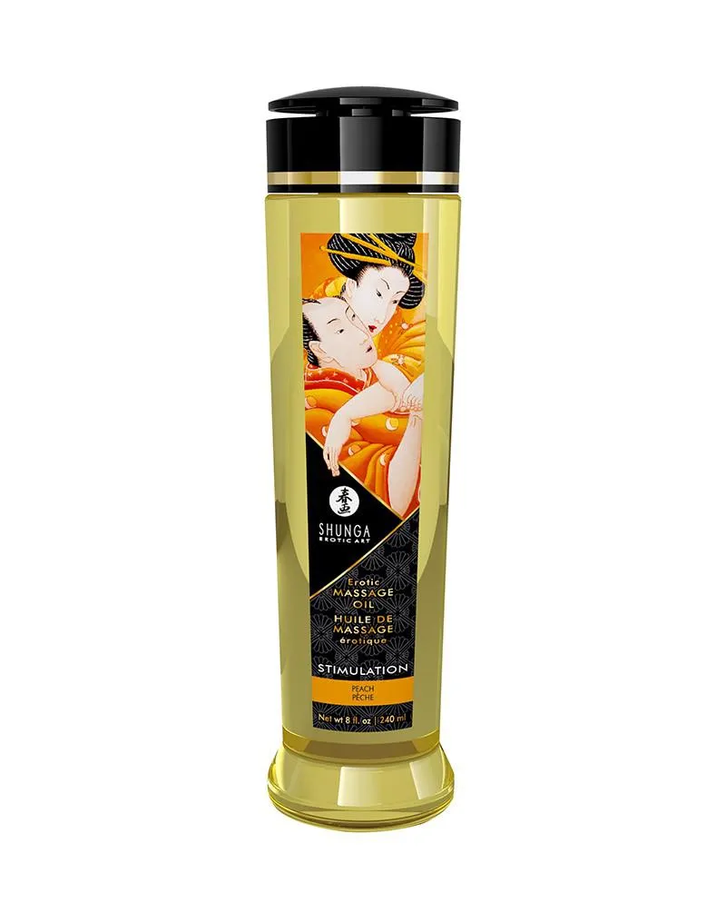 Shunga - Massageolie - Stimulation Peach - 240 ml