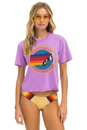 SIGNATURE NORTH SHORE BOYFRIEND TEE - NEON PURPLE