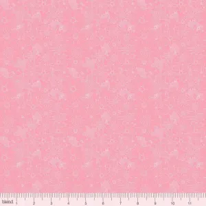 Sigrid Pink, More Floral Pets Collection by Mia Charro For Blend Fabrics