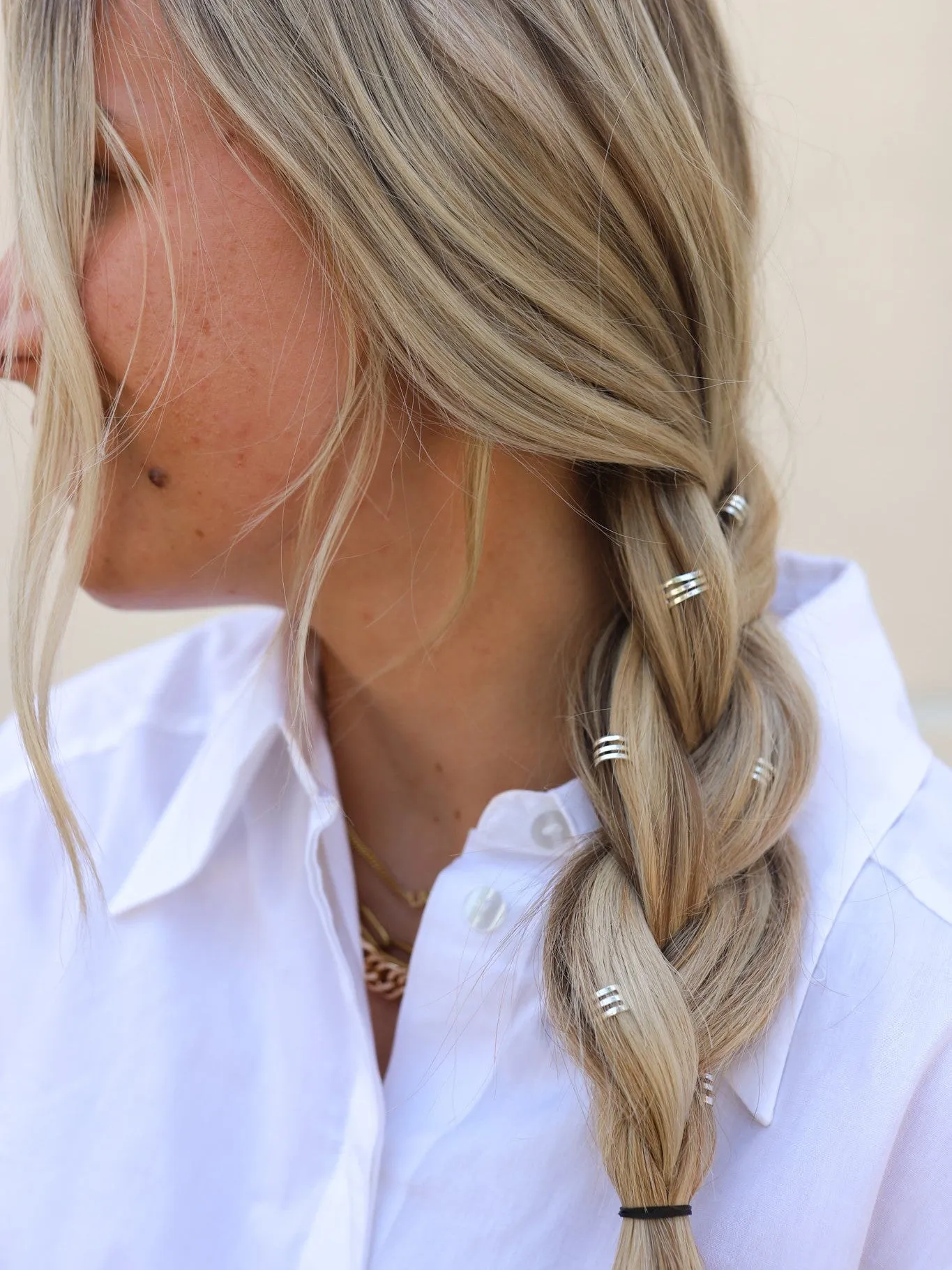 SILVER BRAID CUFFS