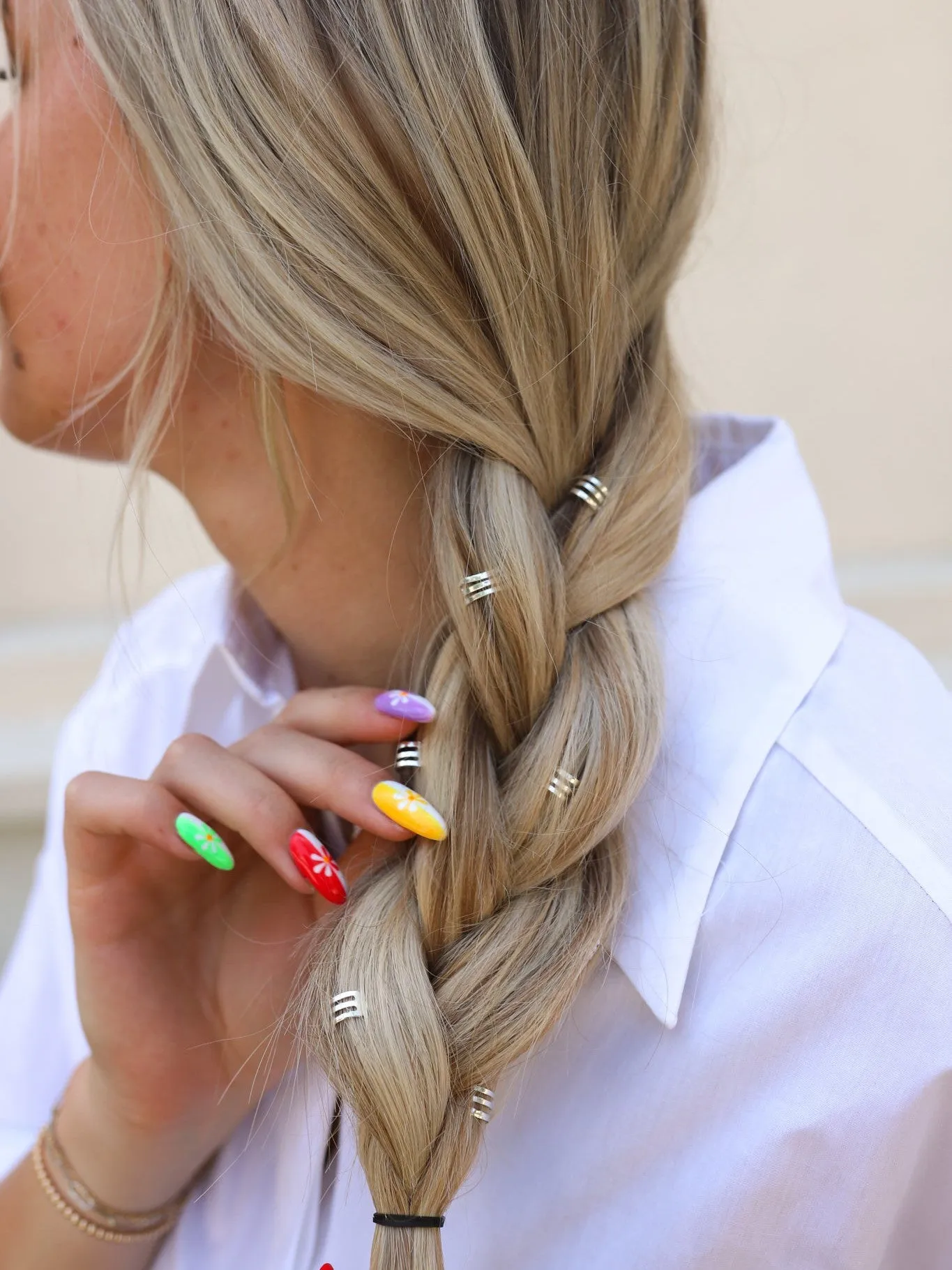 SILVER BRAID CUFFS