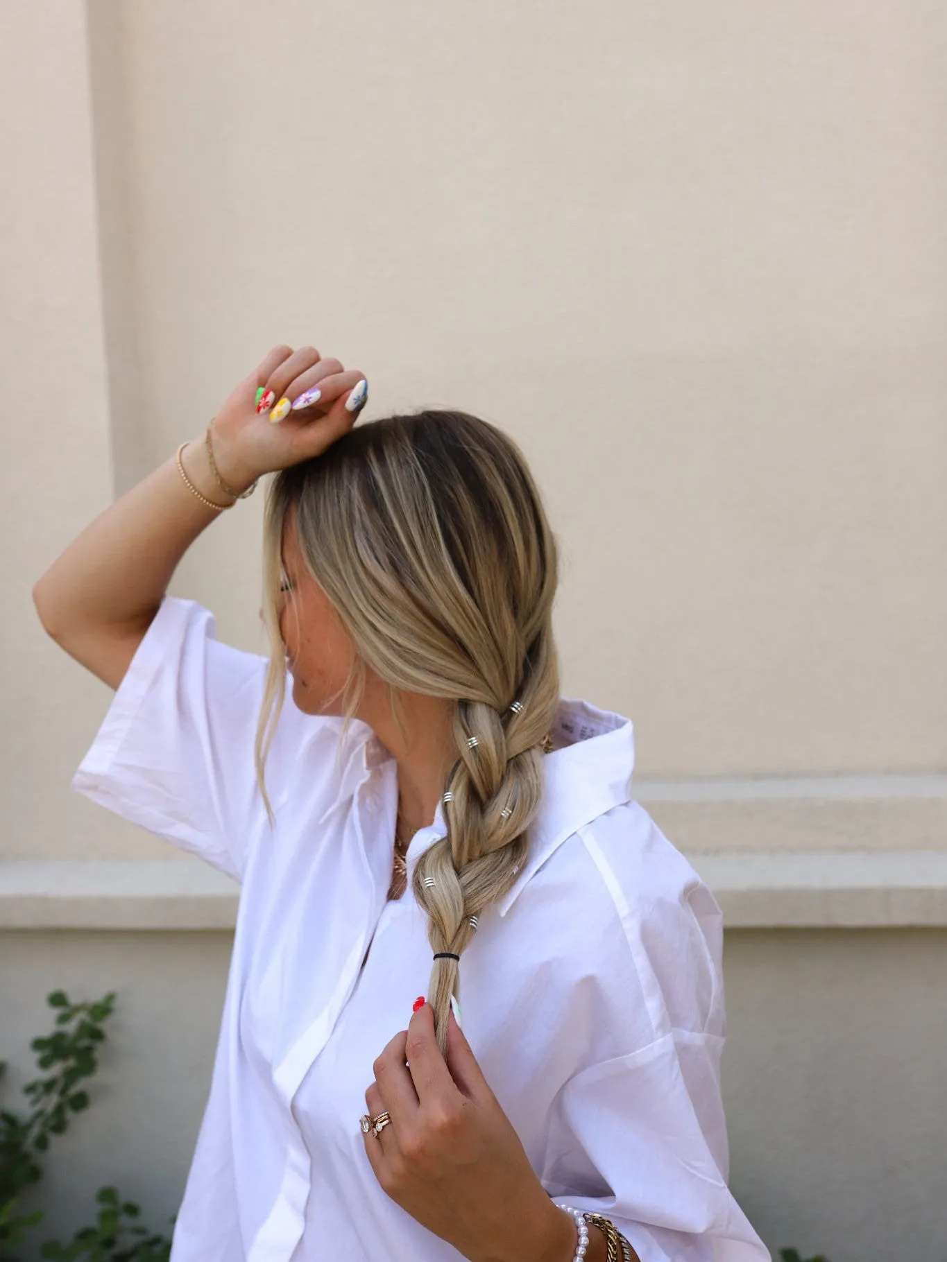 SILVER BRAID CUFFS