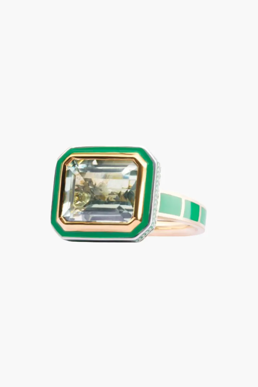 Silver Tile Imperial Ring