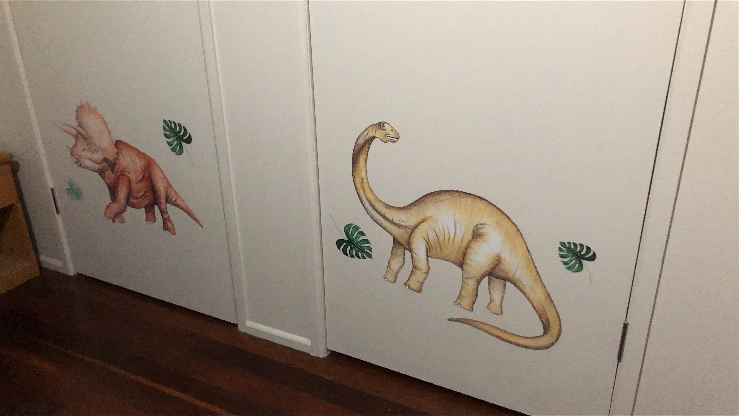 Single Brachiosaurus Australian Design Hand Painted Peel & Stick, Removable Wall Decal. Nursery, Kids Playroom, Kids Teens Bedroom