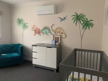 Single Brachiosaurus Australian Design Hand Painted Peel & Stick, Removable Wall Decal. Nursery, Kids Playroom, Kids Teens Bedroom