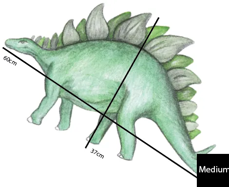 Single Stegosaurus Australian Design Hand Painted Peel & Stick, Removable Wall Decal. Nursery, Kids Playroom, Kids Teens Bedroom