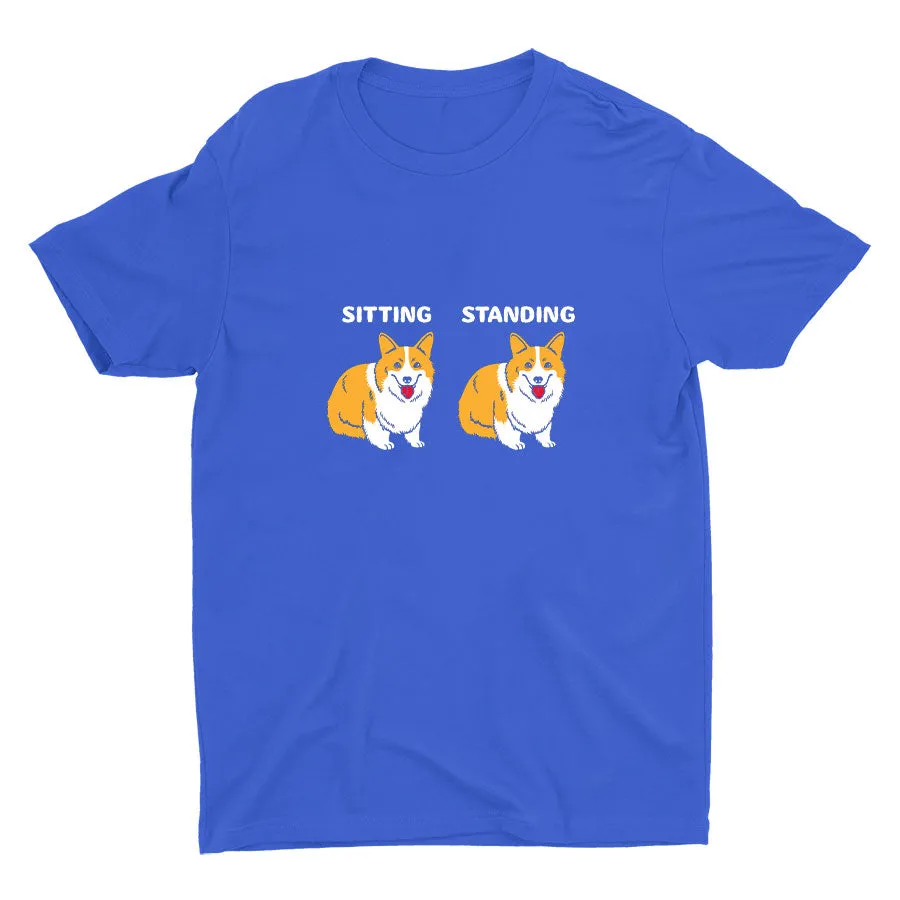 Sitting＆Standing Corgi Cotton Tee