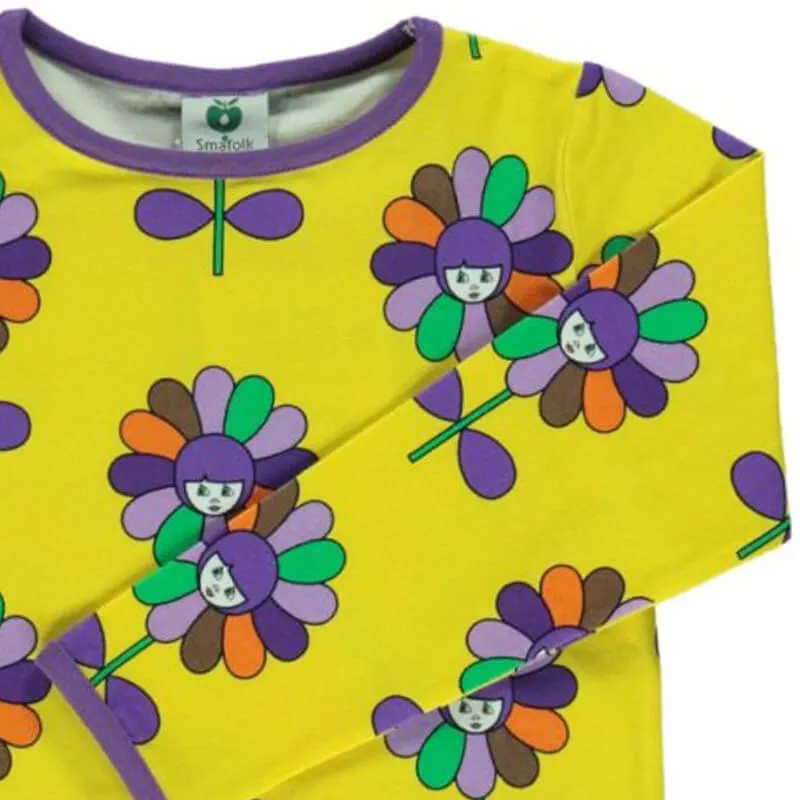 Smafolk Flowers Top - Yellow (Only 2 left! 5-6 & 9-10y)