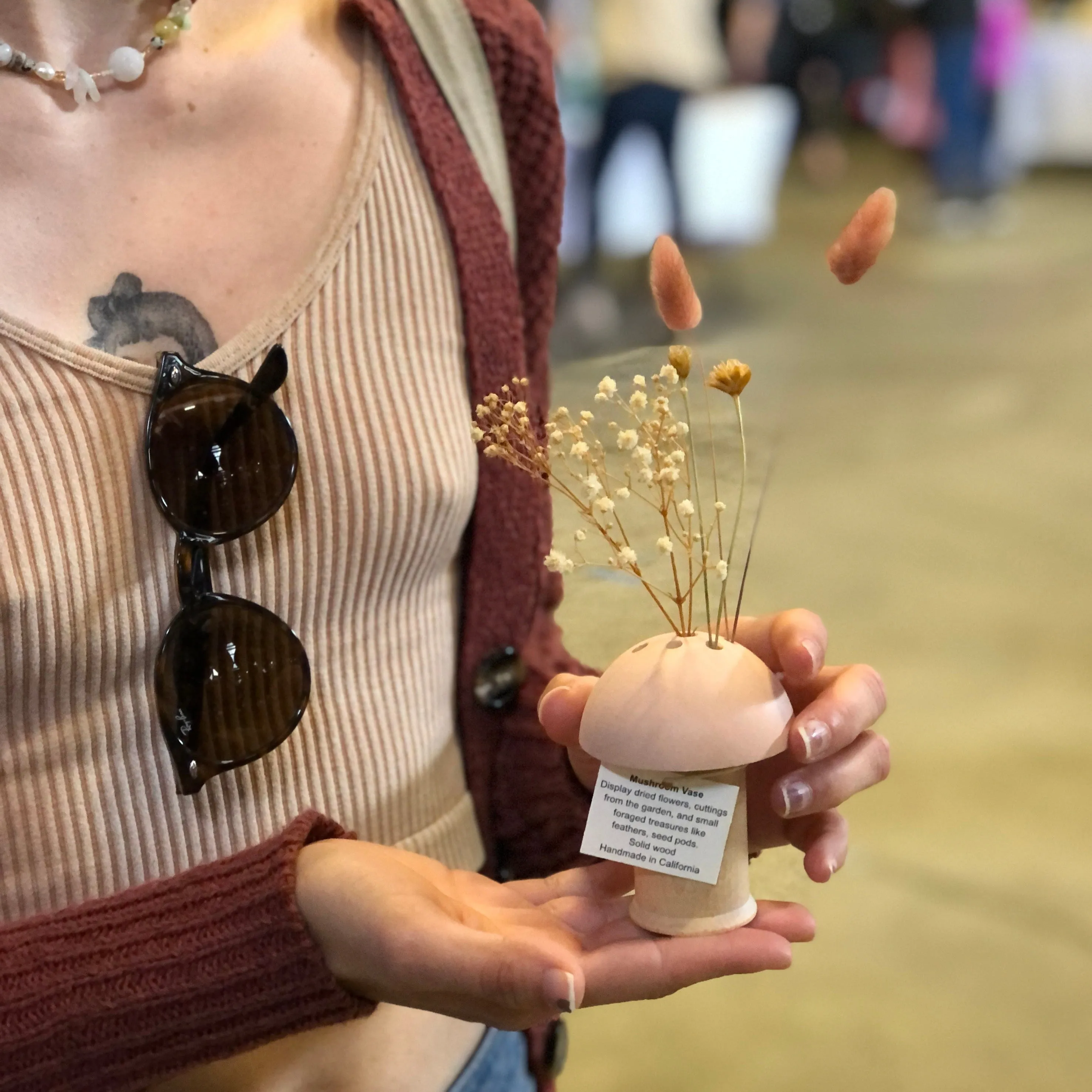 Small Mushroom Vase - Tall Base