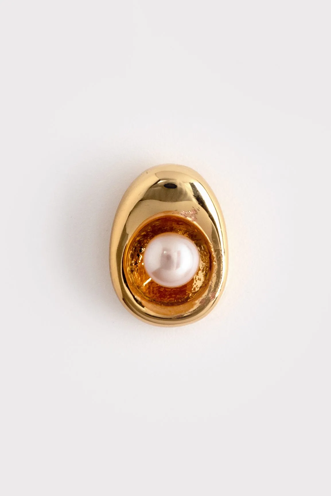Small Pearl Cradle Stud Earrings