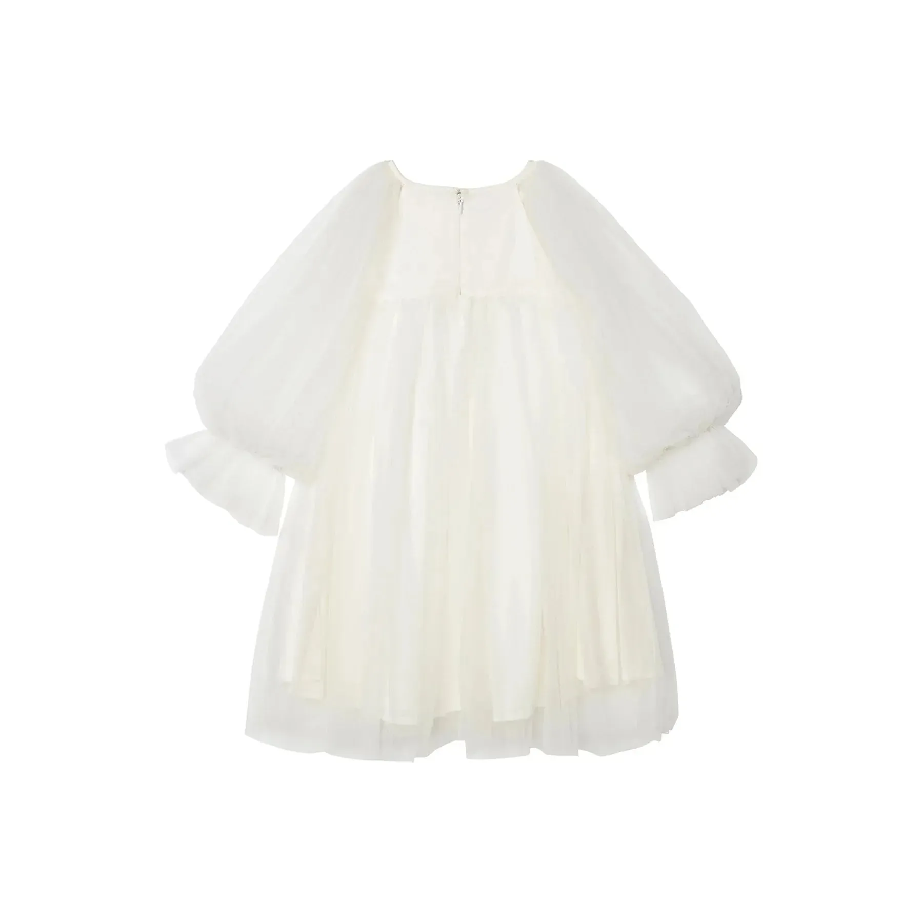 Snowy Petal Tulle Dress