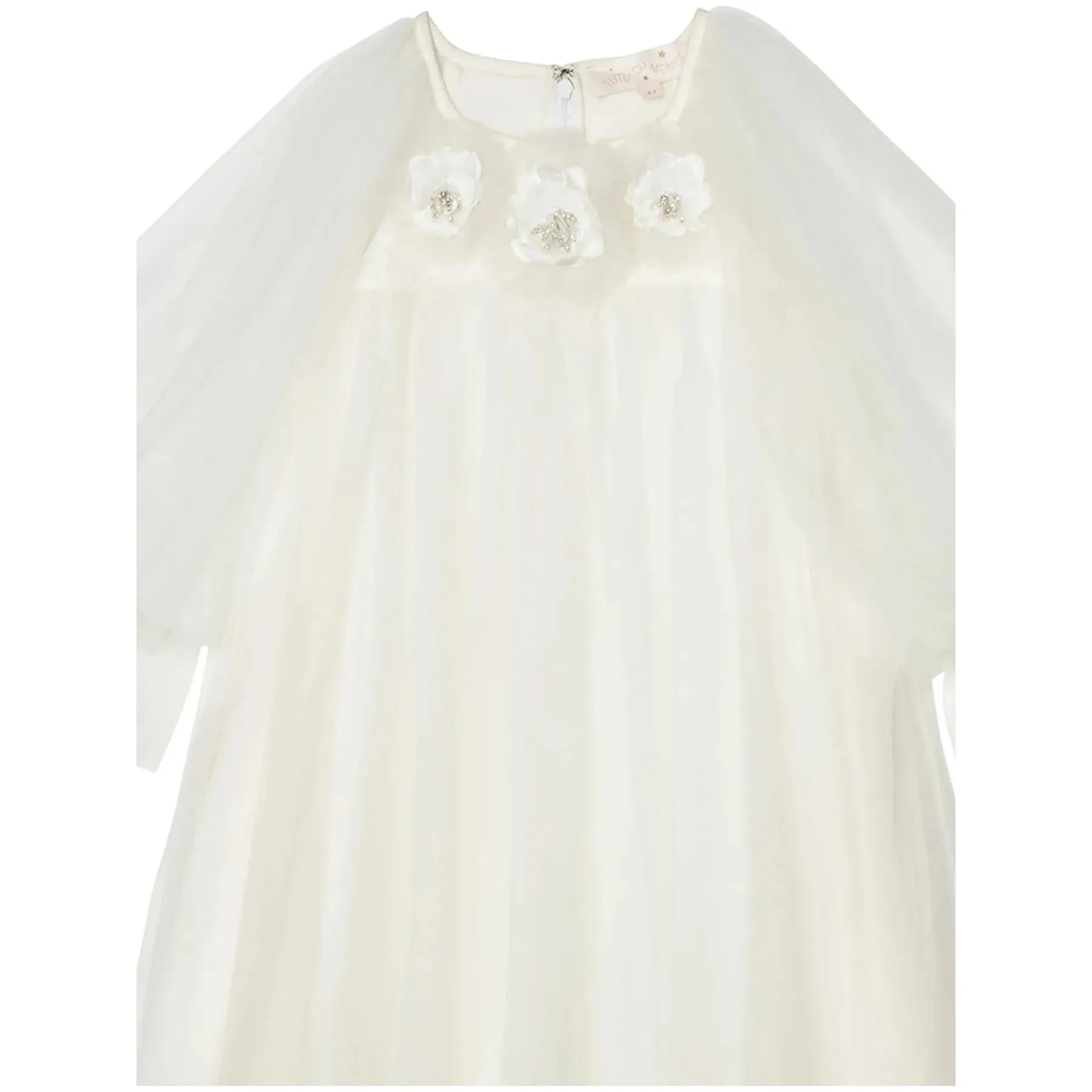 Snowy Petal Tulle Dress