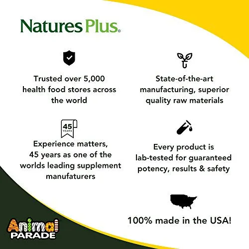 Sol Animal Parade gold-children de Multivitamínico y mineral sabor naranja NATURE 's, 097467299368, 1, 1