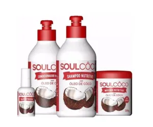 Soul Coconut Recovery Shine Anti Frizz Strenghtening Kit 3 Prod. - Retro Cosmetics