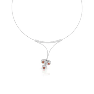 Sterling Silver and Steel Calas Pendant