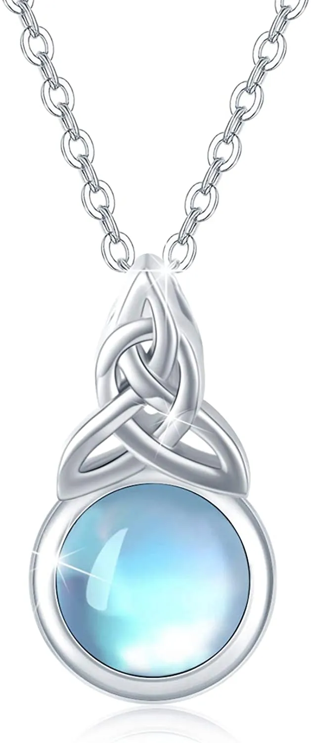 Sterling Silver Moonstone Choker Necklace for Women