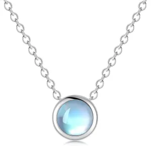 Sterling Silver Moonstone Choker Necklace for Women