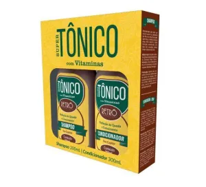 Super Tonic Vitamins Hair Growth Anti Fall Treatment Kit 2x300ml - Retro Cosmetics