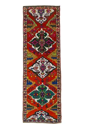 'Susie' Vintage Turkish Runner- 3'1.5" x 9'11"