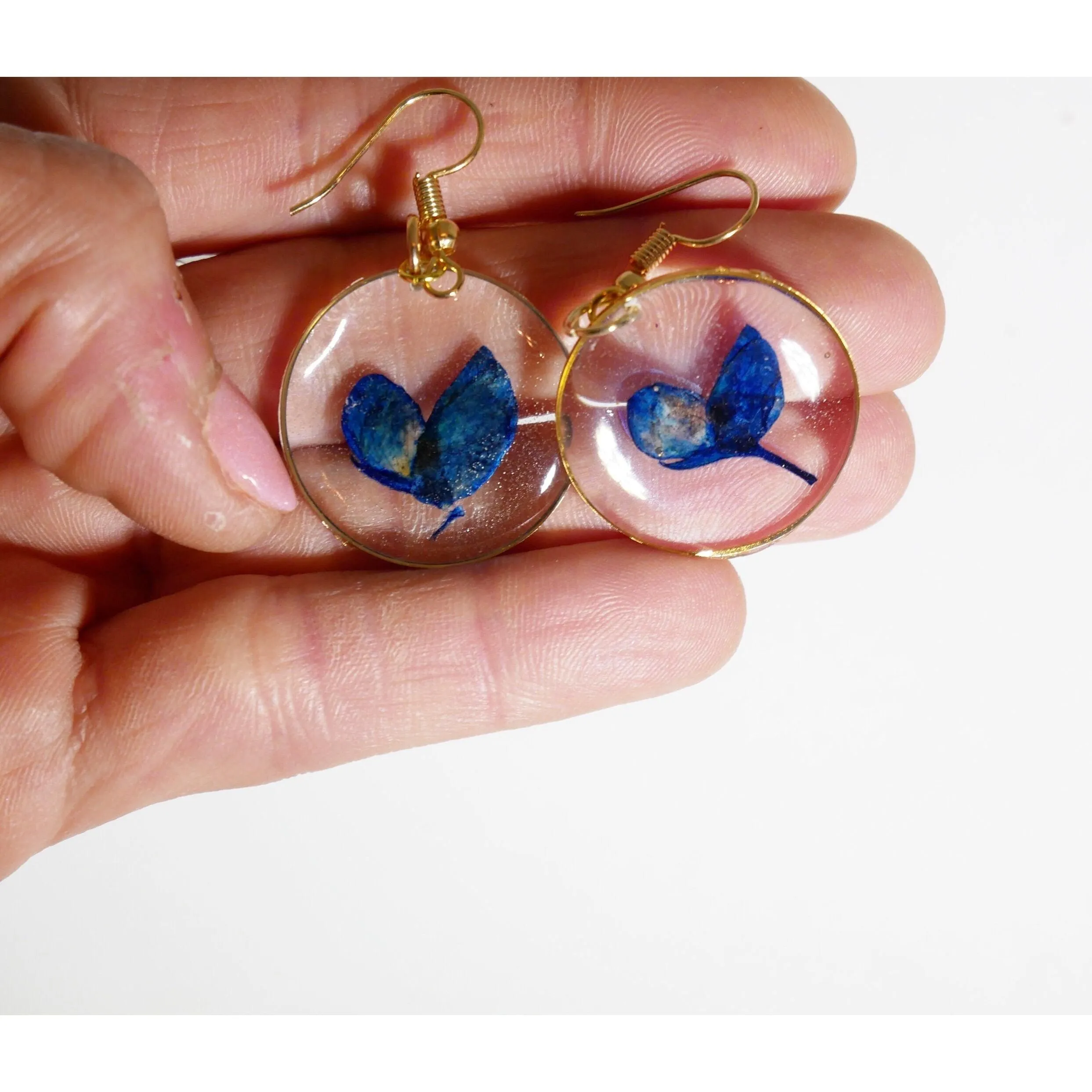 Texas Bluebonnet Petal Dangle Earrings