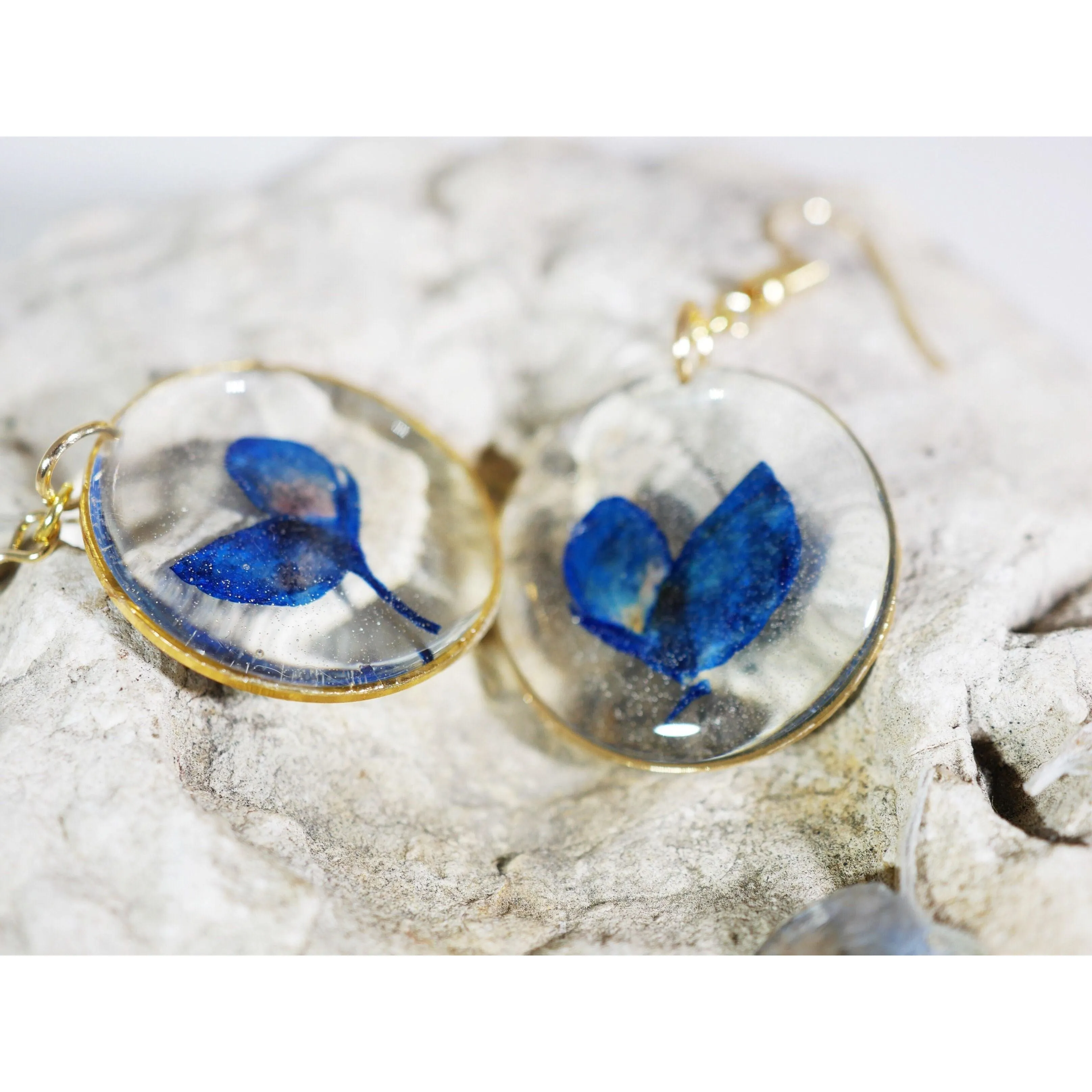 Texas Bluebonnet Petal Dangle Earrings