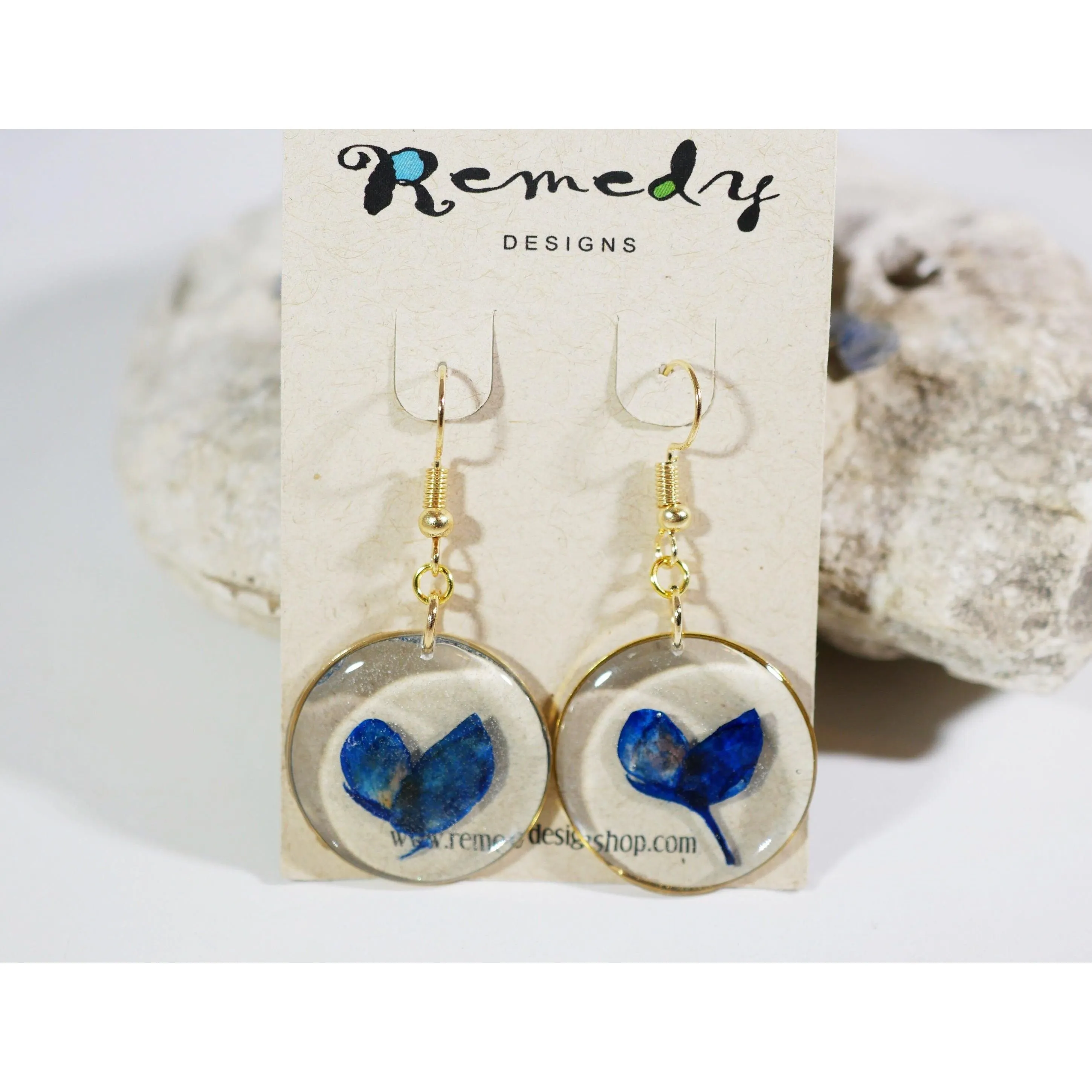 Texas Bluebonnet Petal Dangle Earrings