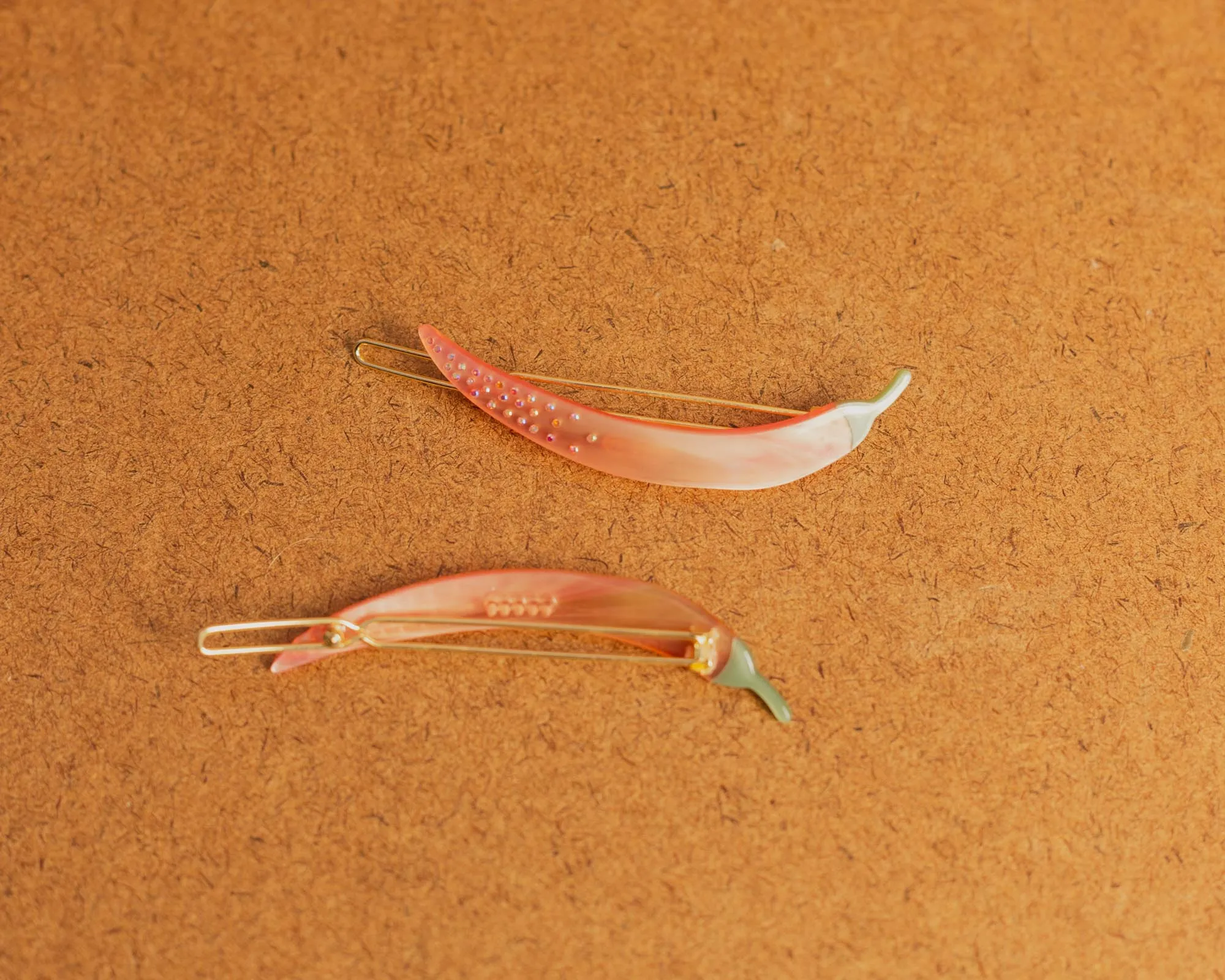Thai Chili Pepper Barette Set by Winona Irene