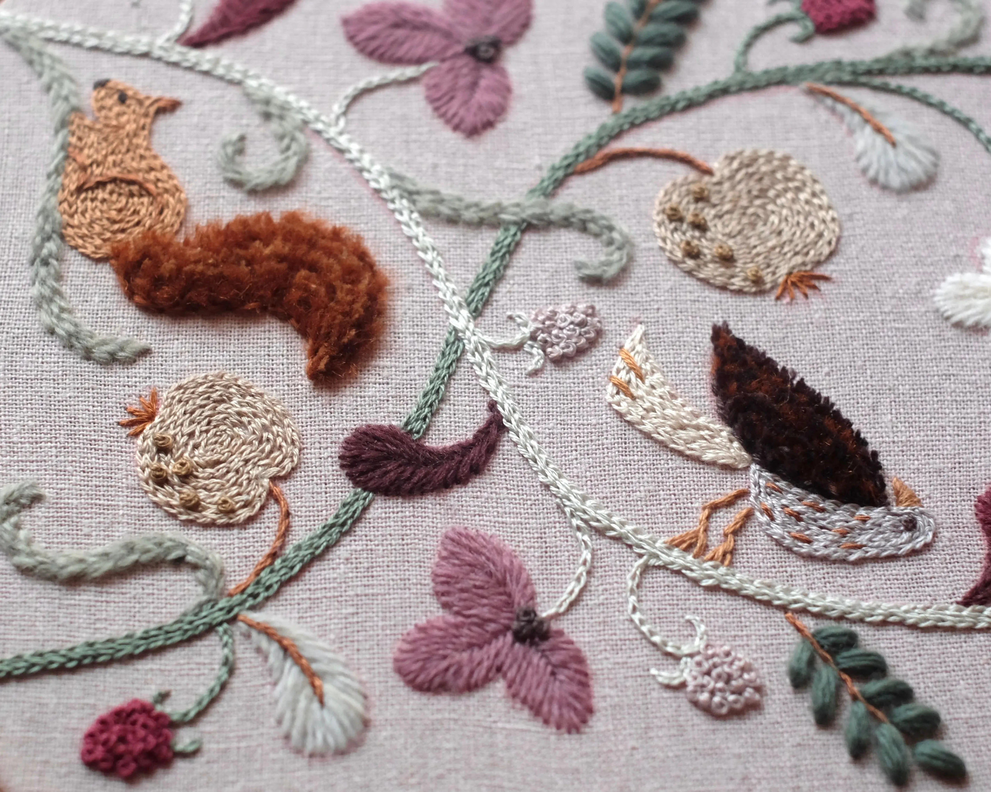 The Bird and the Squirrel in the Garden - PDF Pattern