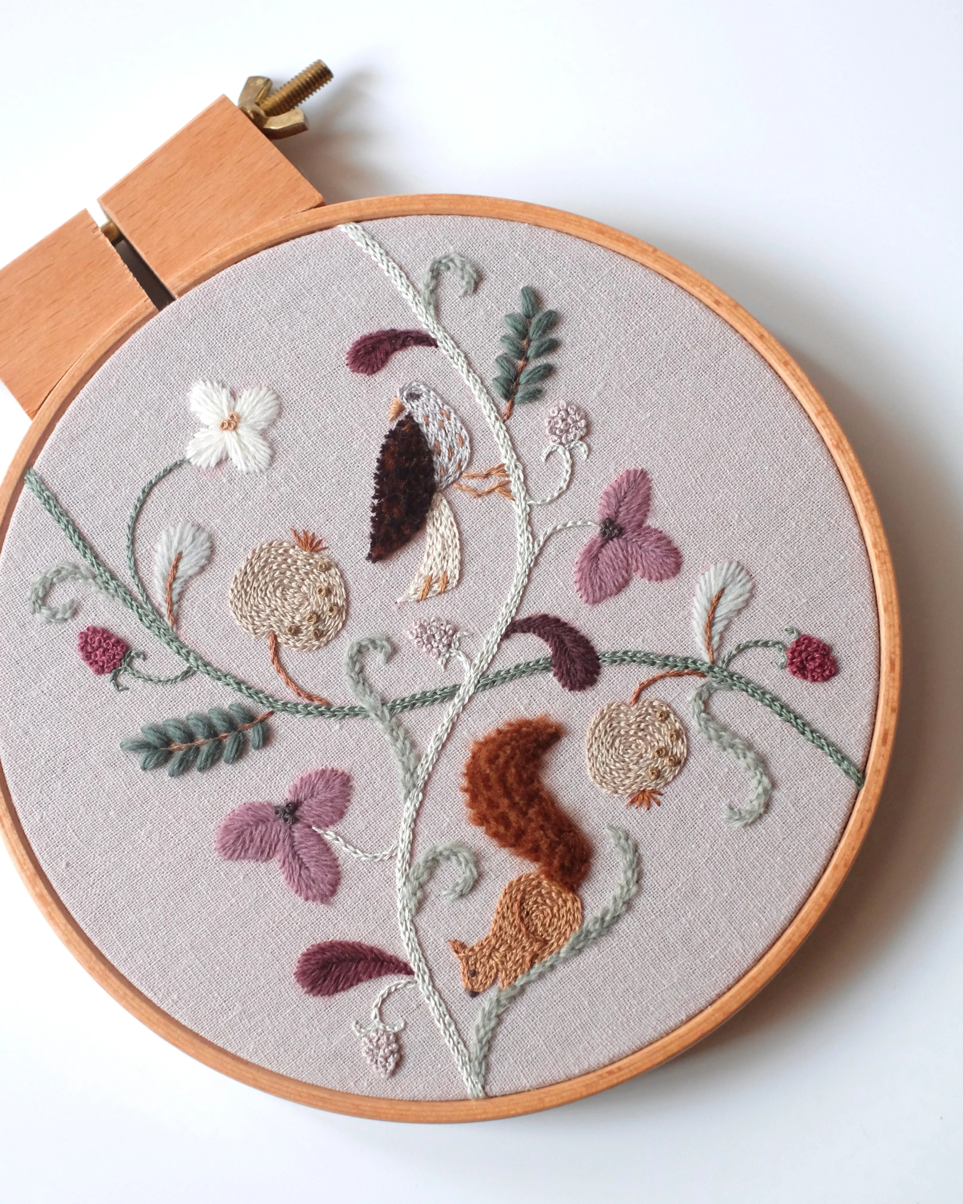 The Bird and the Squirrel in the Garden - PDF Pattern