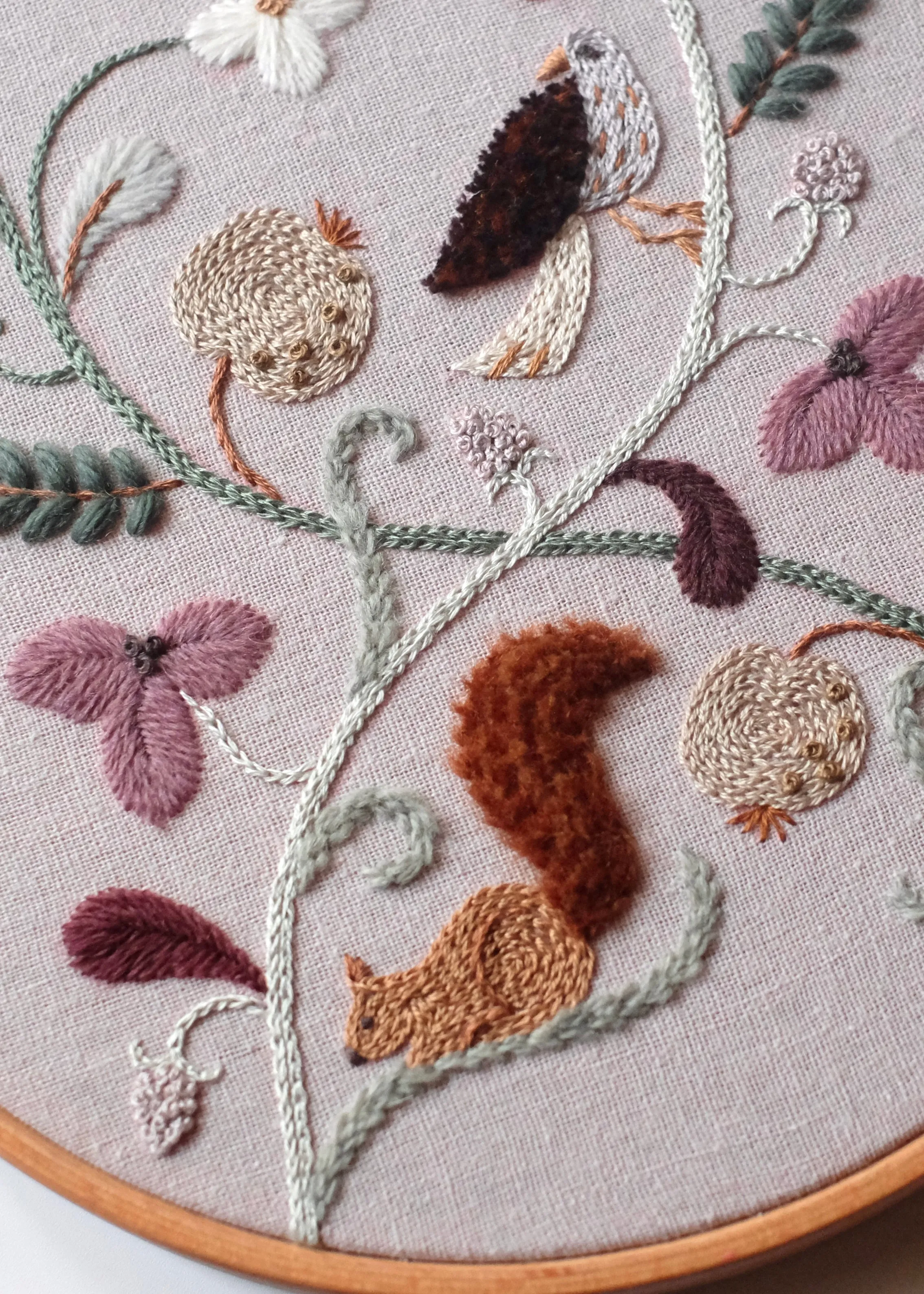 The Bird and the Squirrel in the Garden - PDF Pattern