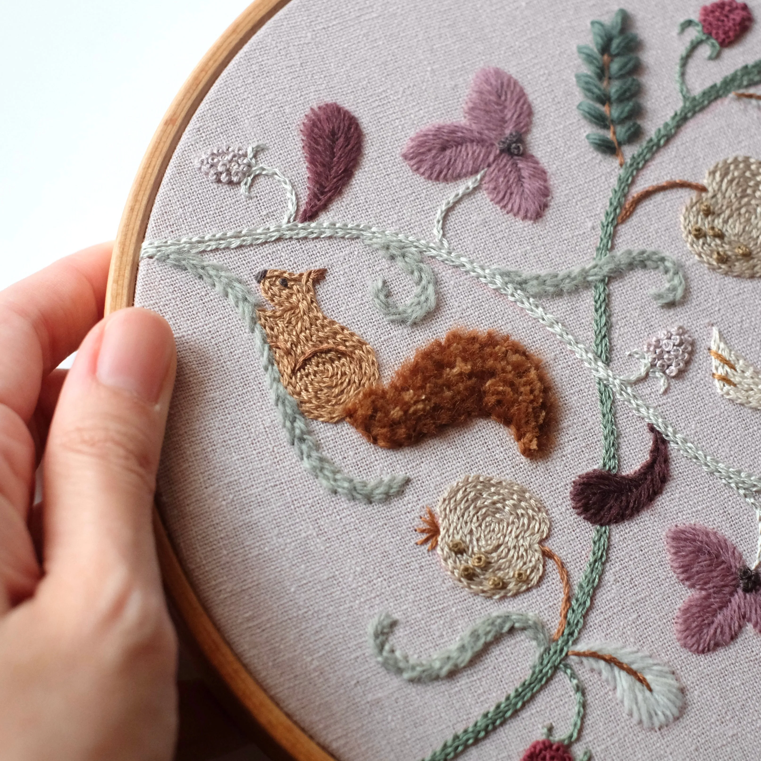 The Bird and the Squirrel in the Garden - PDF Pattern