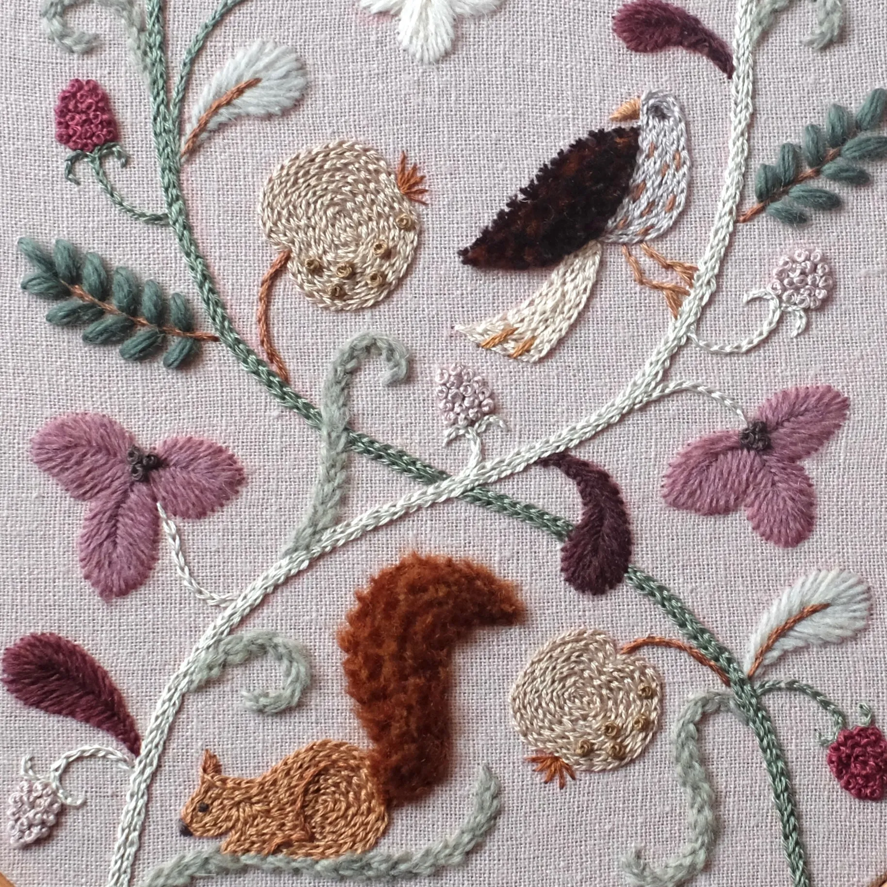 The Bird and the Squirrel in the Garden - PDF Pattern