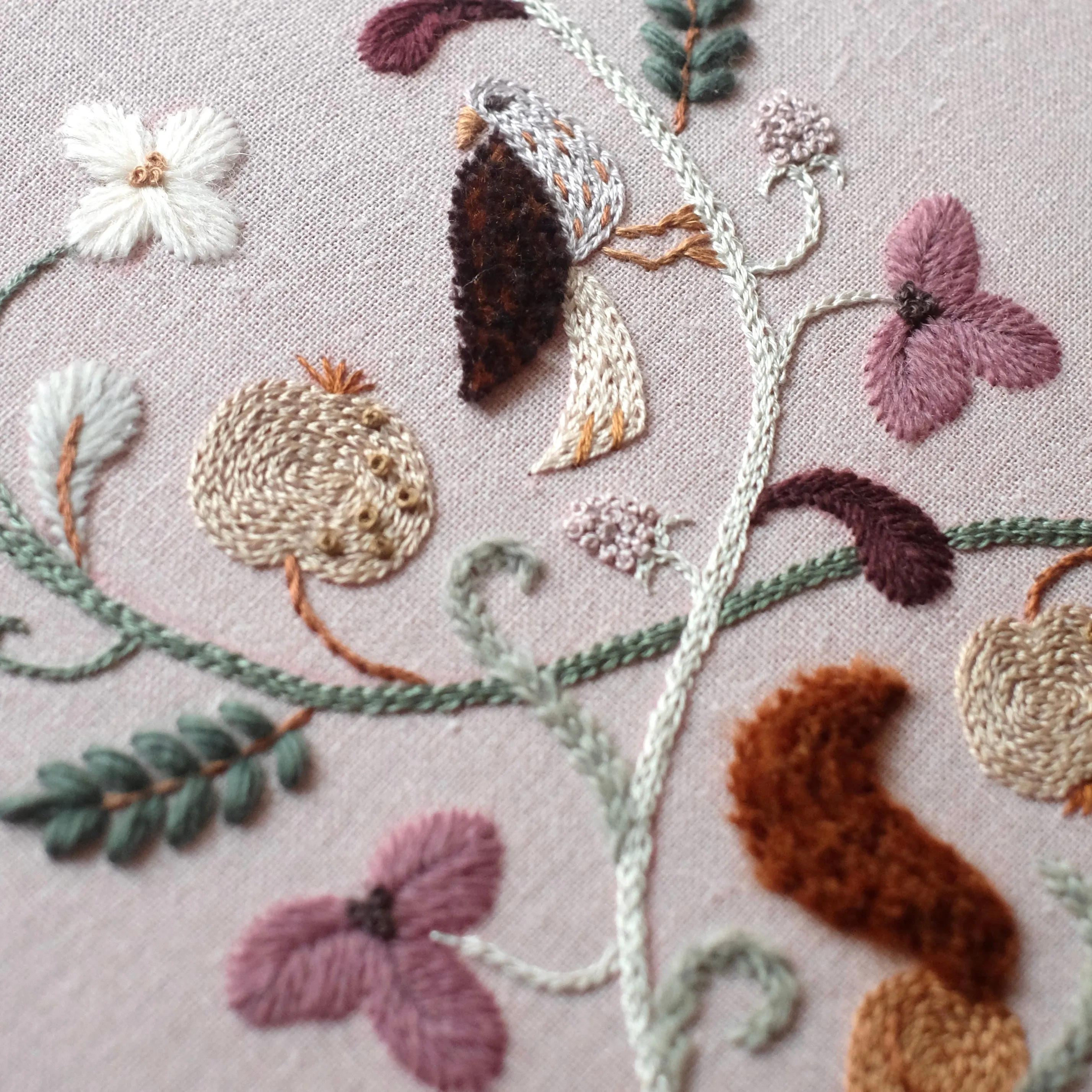The Bird and the Squirrel in the Garden - PDF Pattern