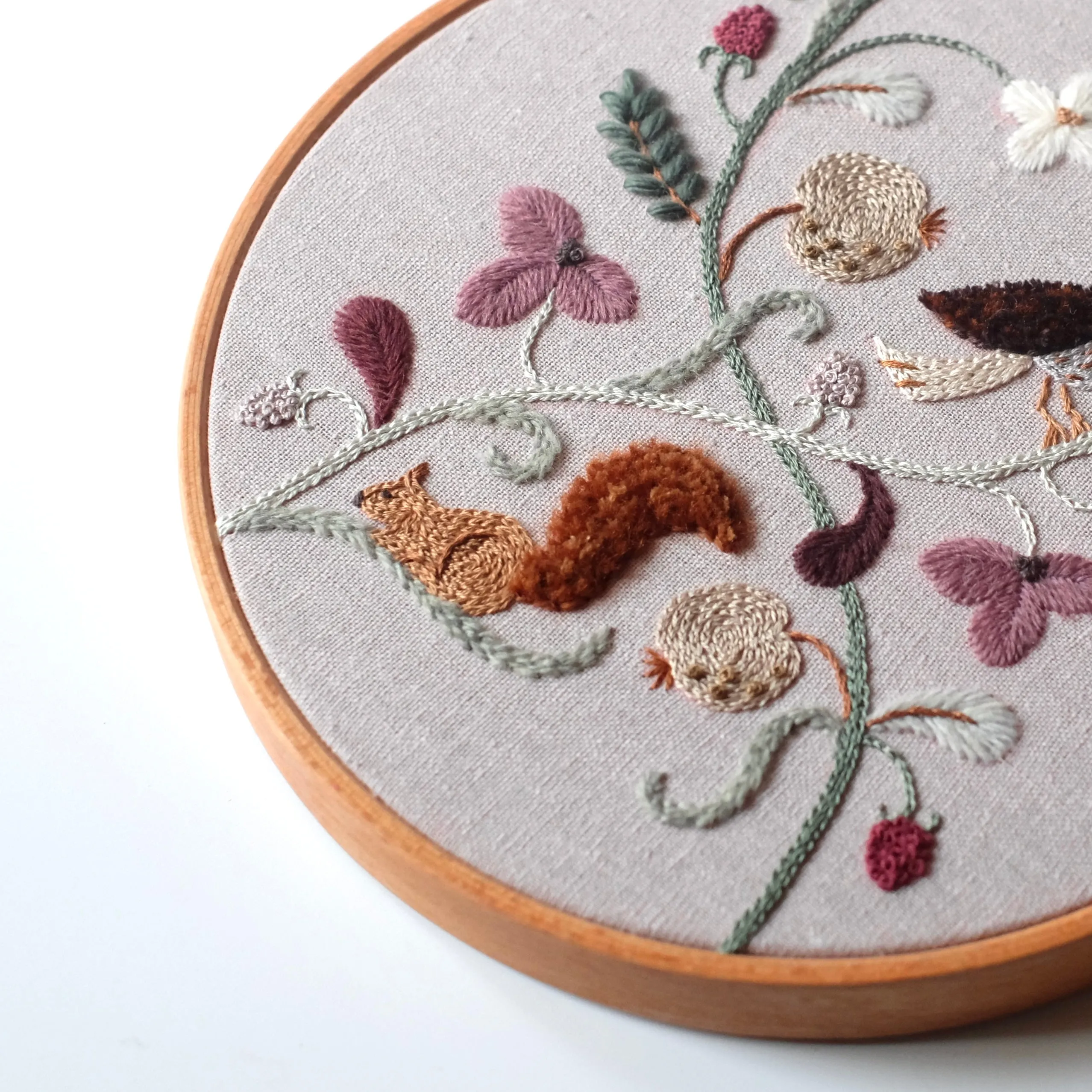 The Bird and the Squirrel in the Garden - PDF Pattern