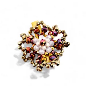 The Fleur Flowers handmade gold kids Hair Clip