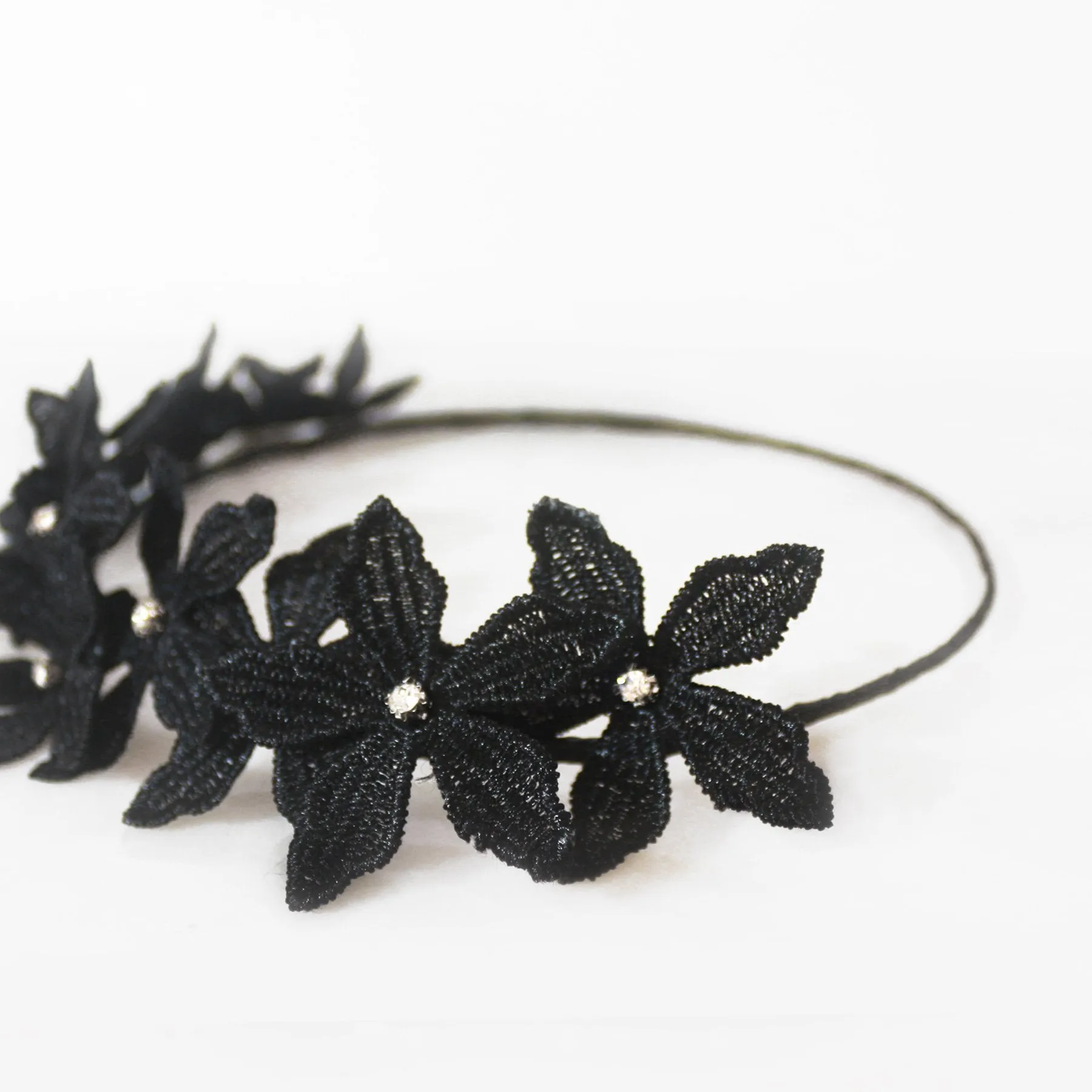 The Midnight Fairy Diamante Designer Hair Garland