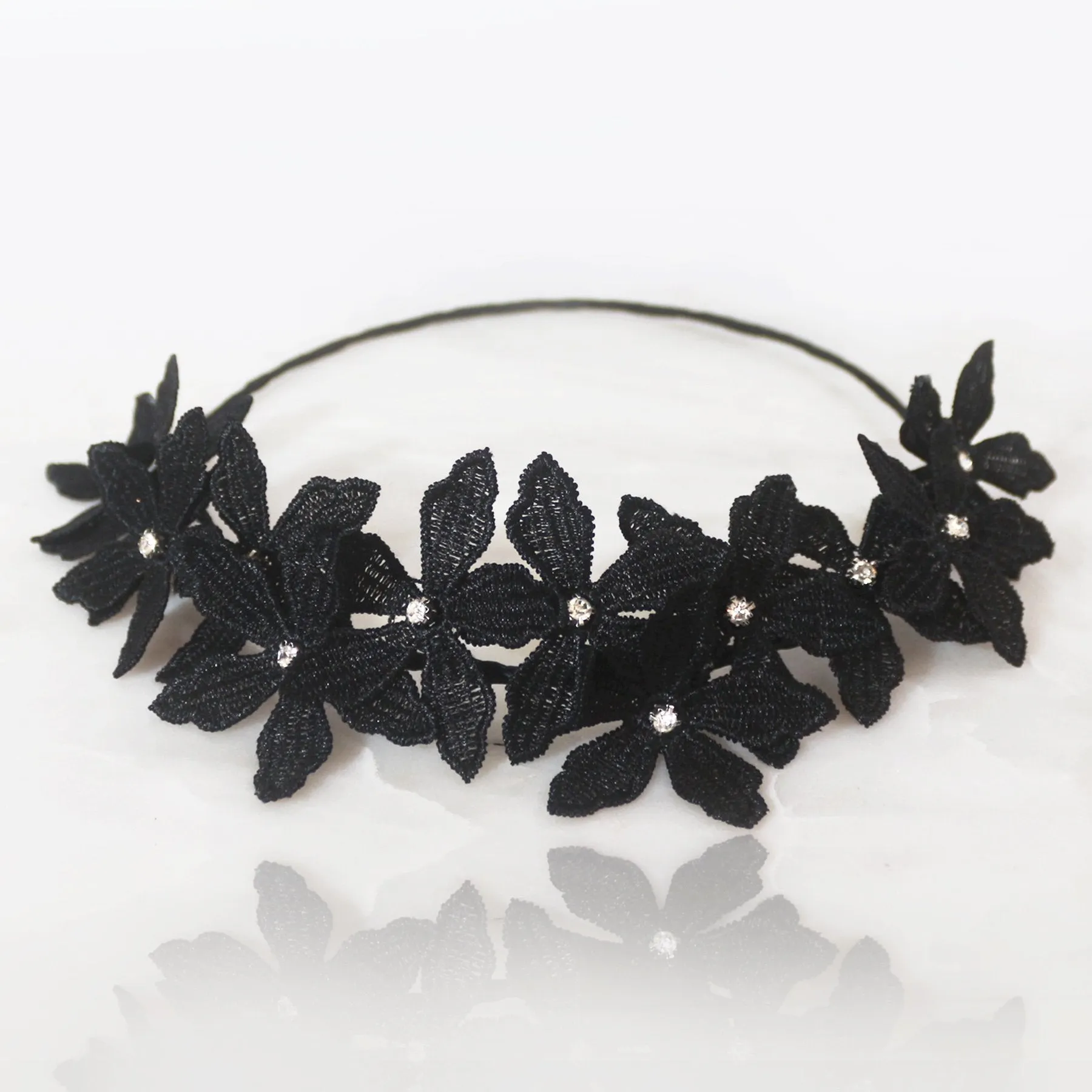 The Midnight Fairy Diamante Designer Hair Garland