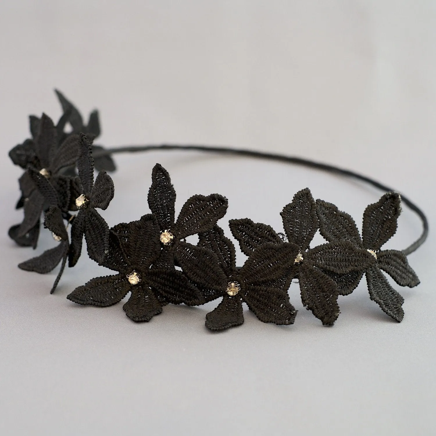 The Midnight Fairy Diamante Designer Hair Garland