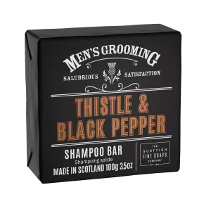 The Scottish Fine Soaps Company Thistle & Black Pepper Shampoo Bar Wrapped 100g
