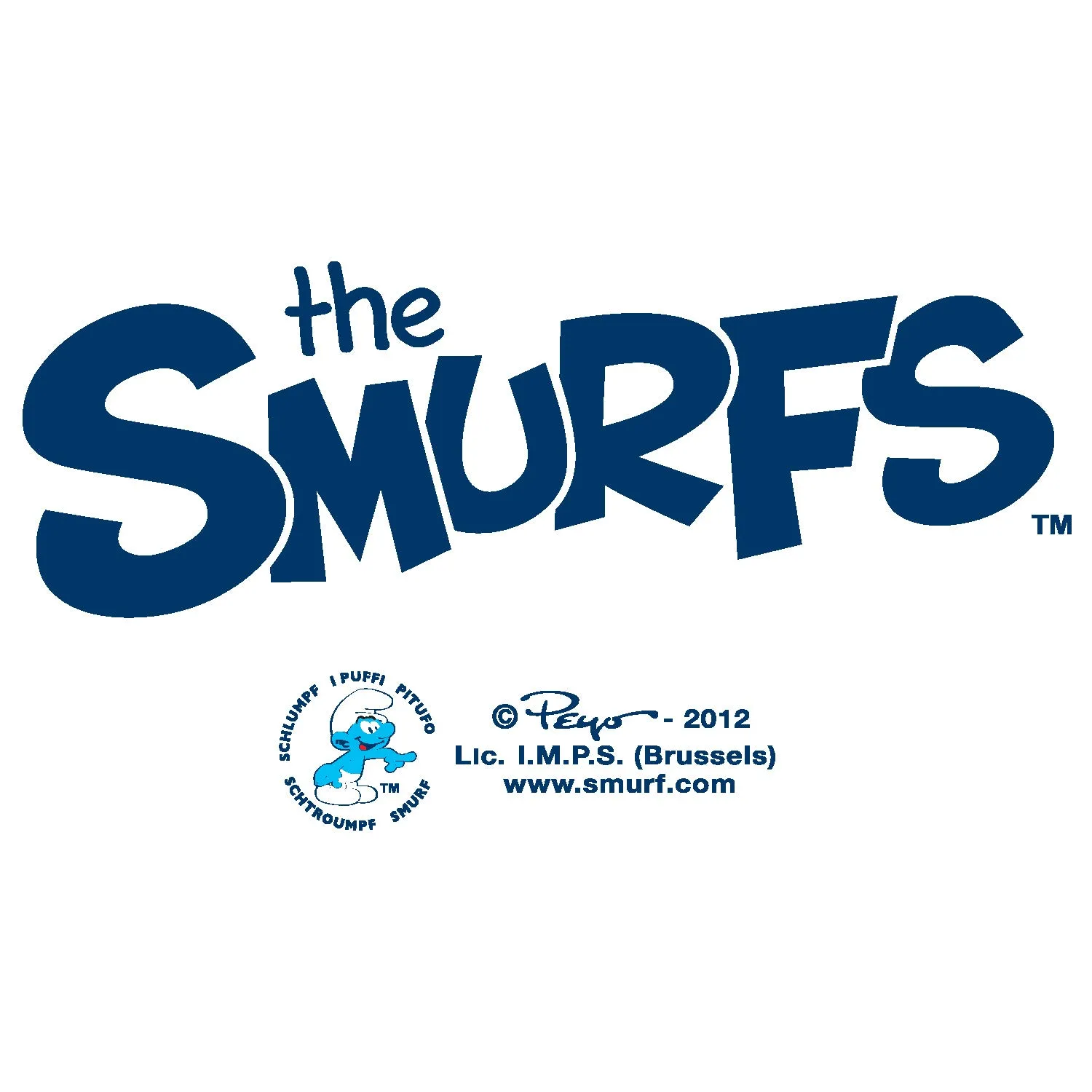 The Smurfs Smurfette Flowers Official Kid's T-Shirt (White)