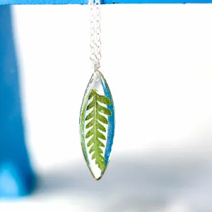 Tiny Fern Marquise Necklace