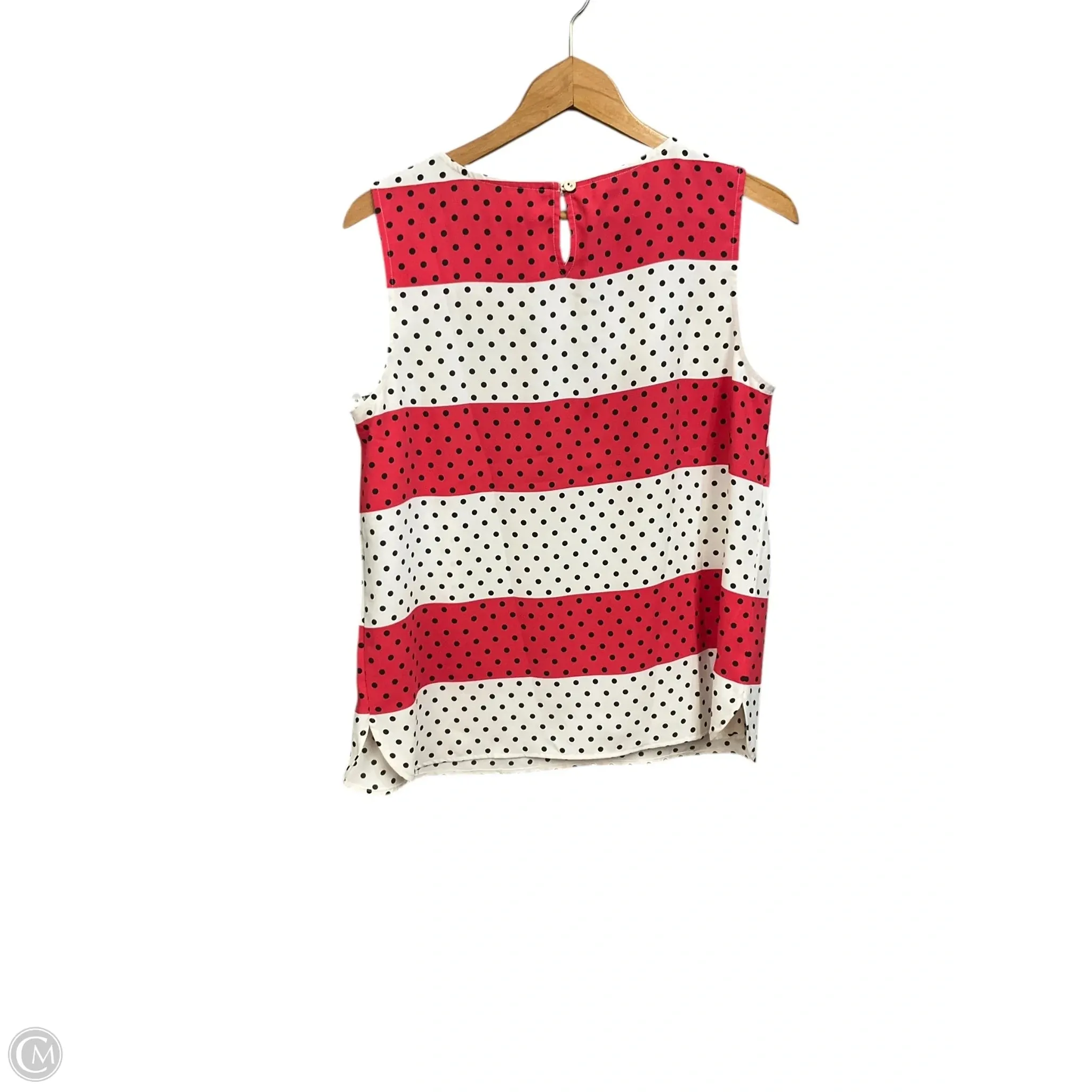 Top Sleeveless By Talbots In Polkadot Pattern, Size: M