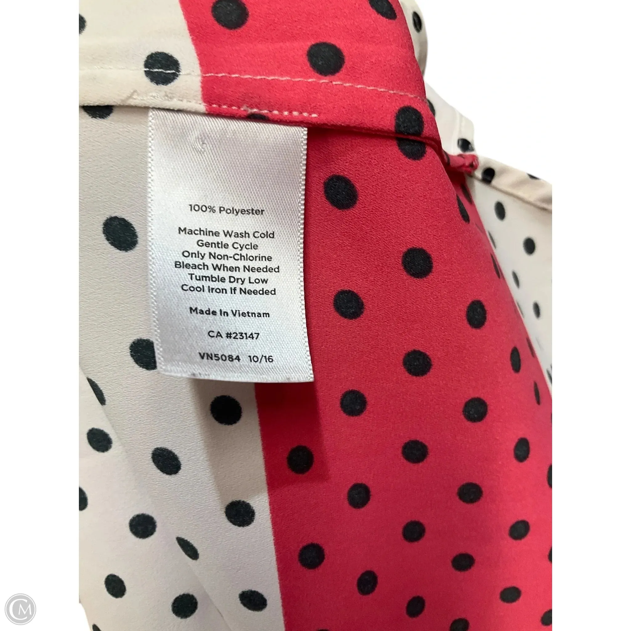 Top Sleeveless By Talbots In Polkadot Pattern, Size: M