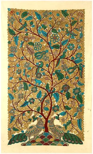 Tree of Life - Large Cotton Kalamkari Painting