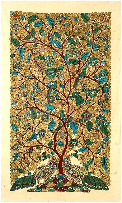 Tree of Life - Large Cotton Kalamkari Painting