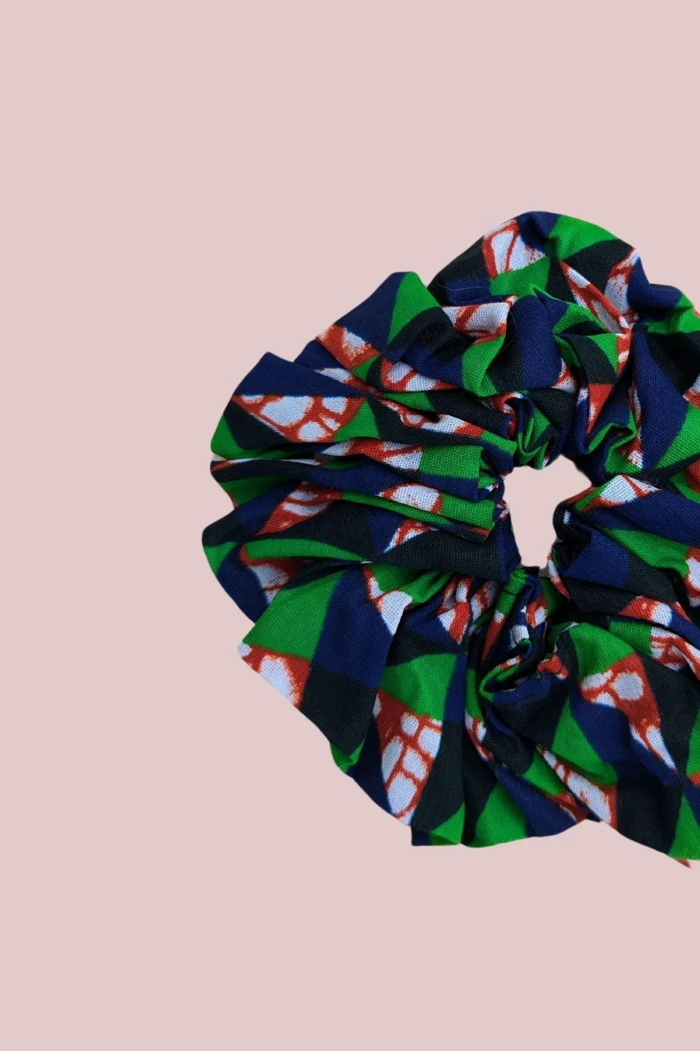Triangle African Print Scrunchie