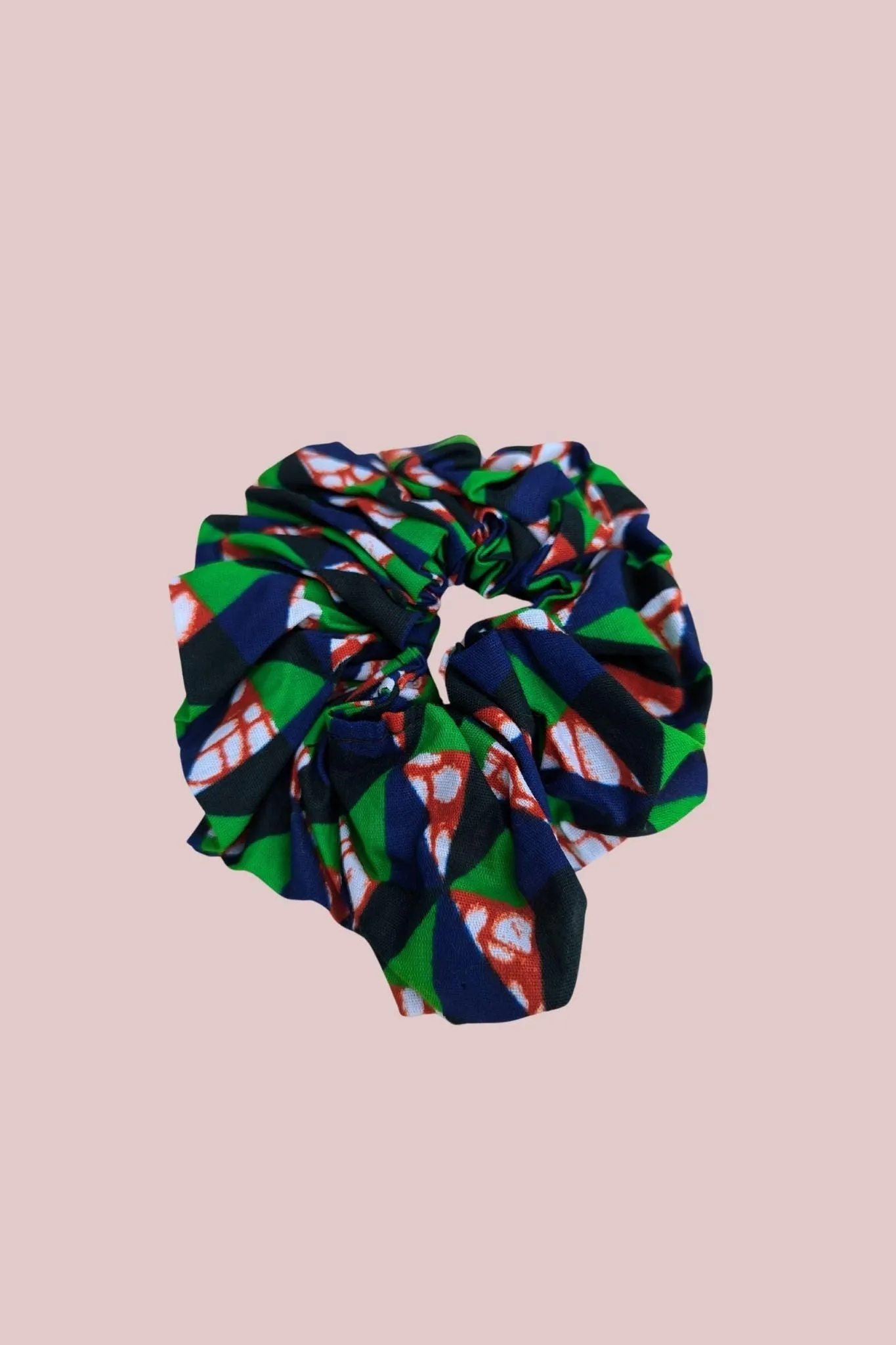Triangle African Print Scrunchie