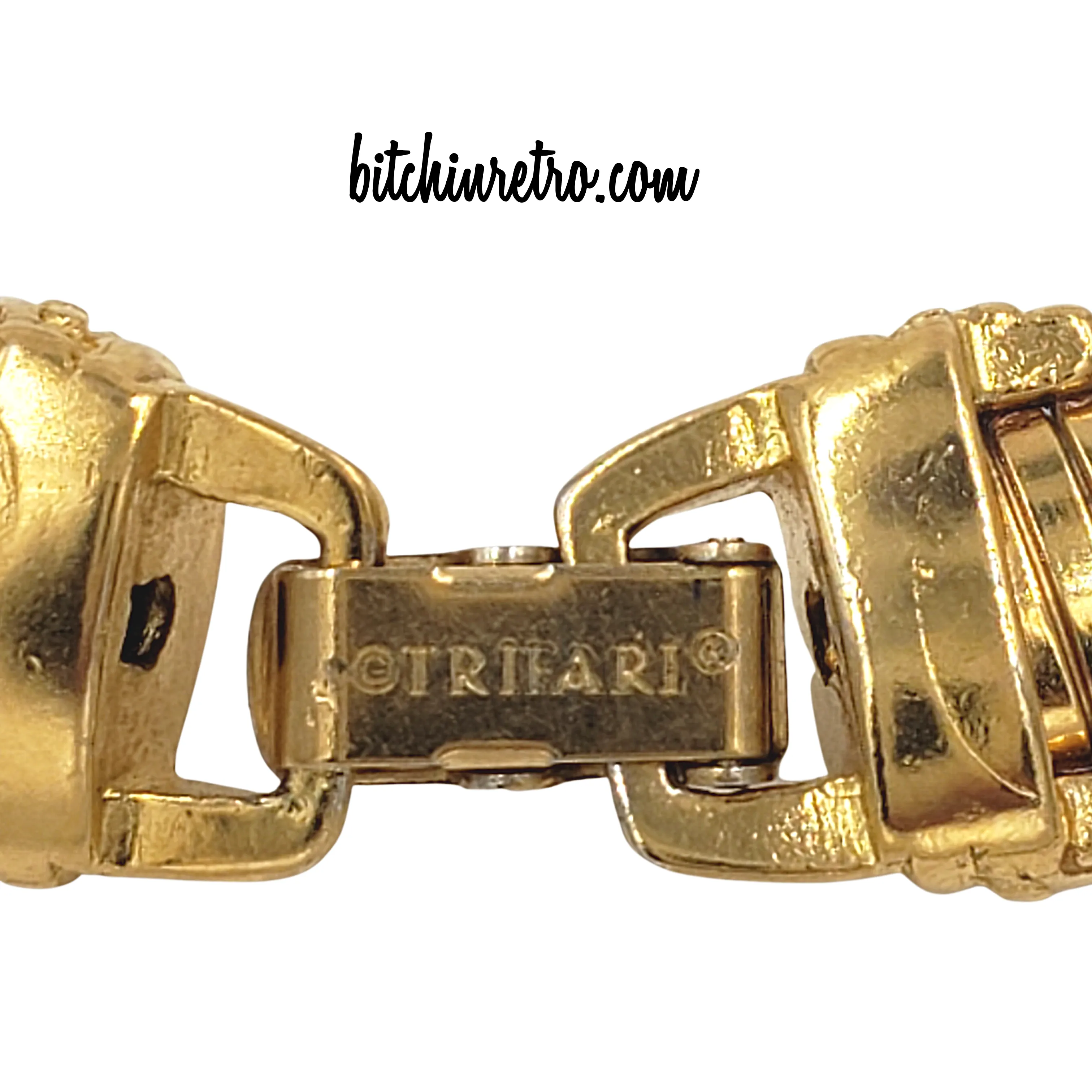 Trifari Vintage Leopard Pendant Necklace on Omega Chain