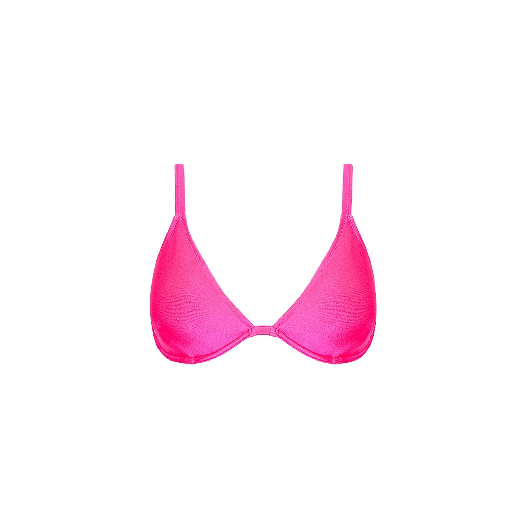Underwire Triangle D  Cup Bikini Top - Posh Pink