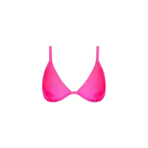 Underwire Triangle D  Cup Bikini Top - Posh Pink
